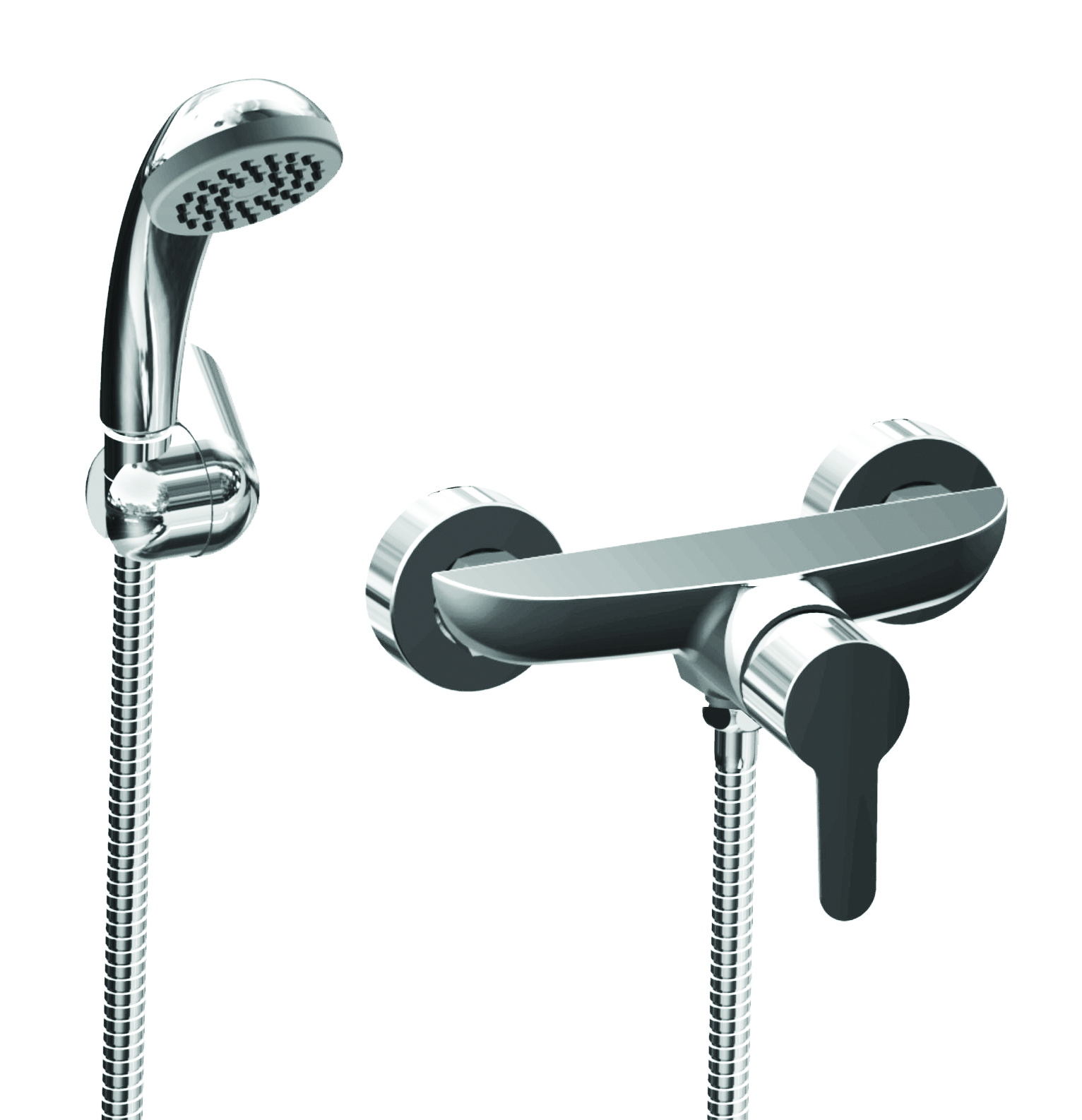 Single handle external shower