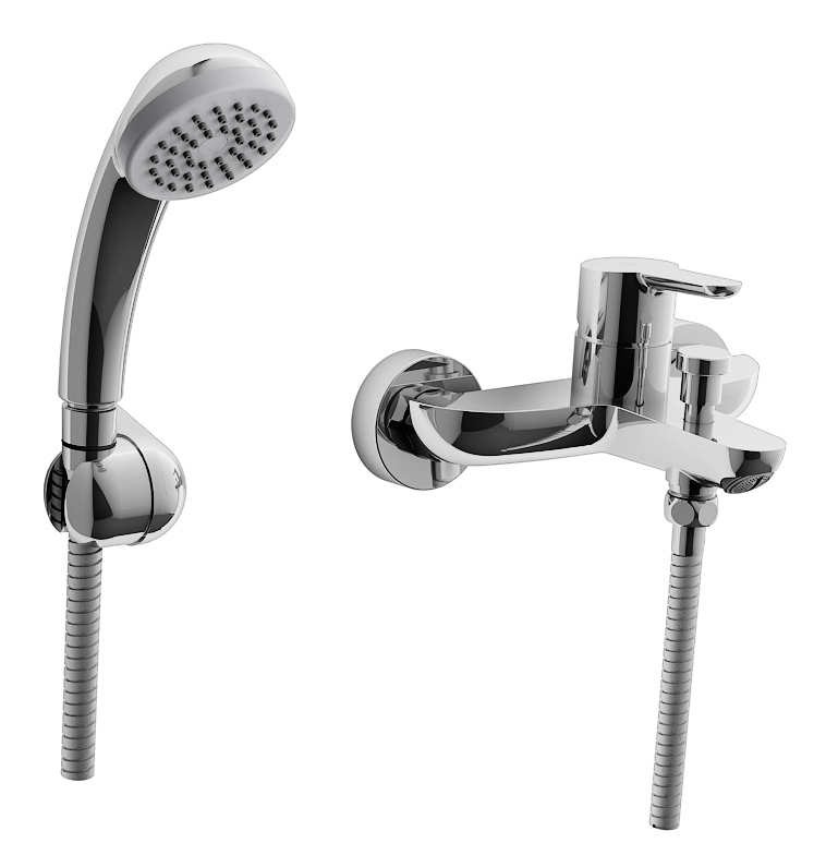 Single handle external shower/tub set