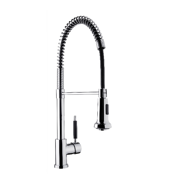 Single handle deck mount kitchen mixer.