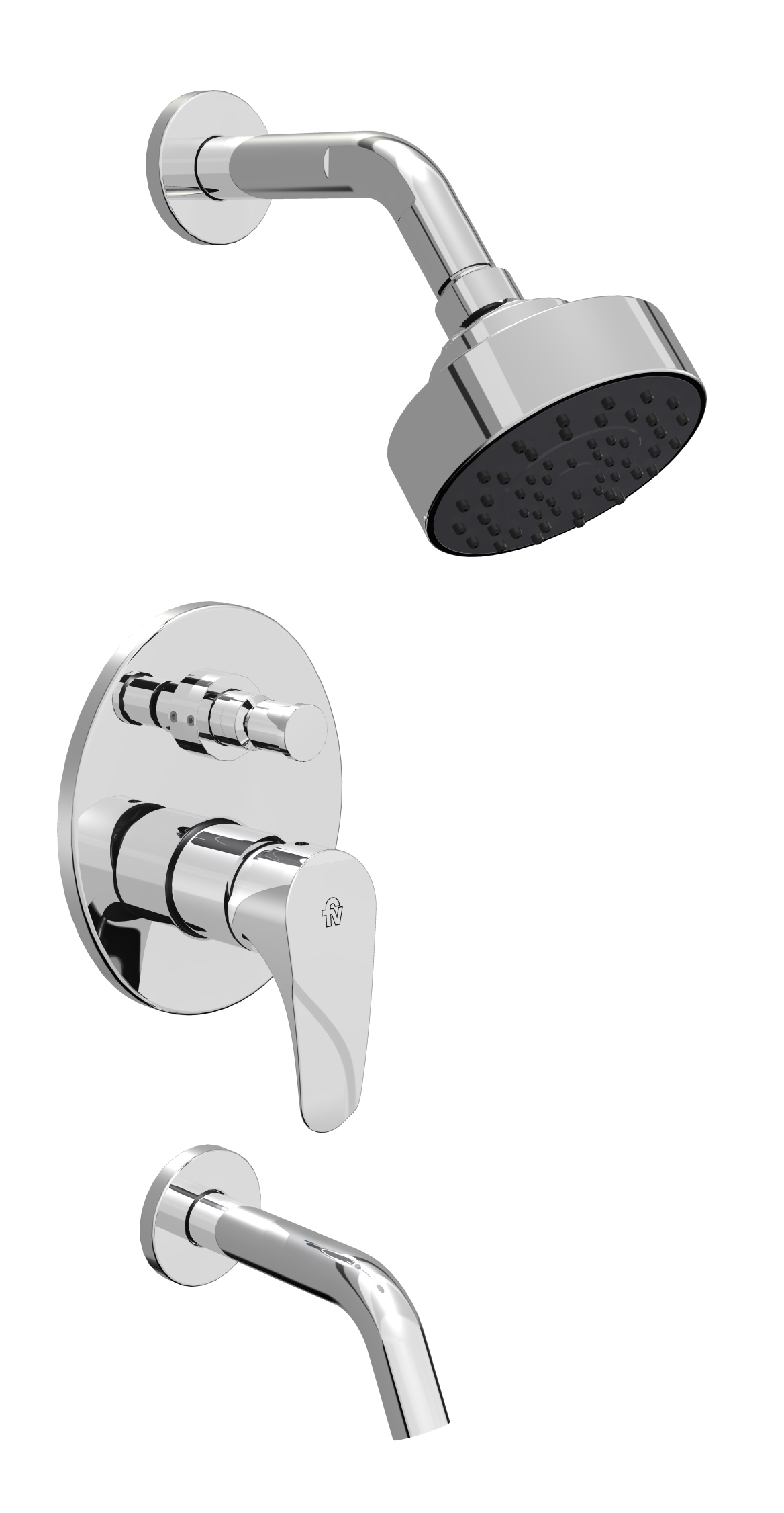 Single handle tub and shower mixer