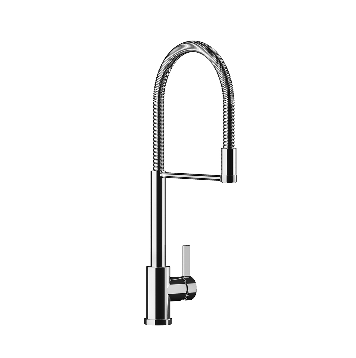 Single handle deck mount kitchen mixer.