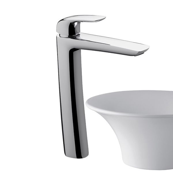 Vessel height, single handle lavatory set