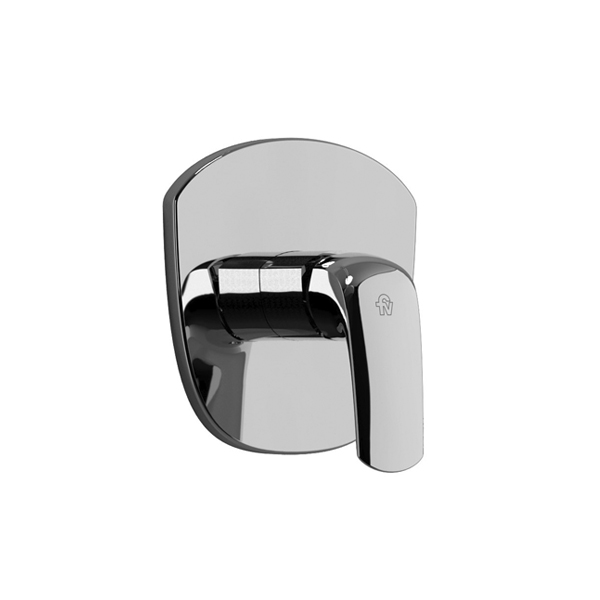 In wall single handle shower mixer