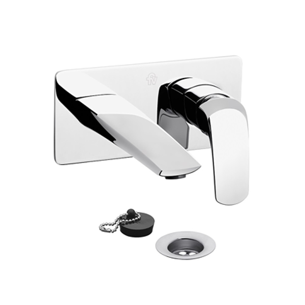 Single handle wall-mounted lavatory faucet