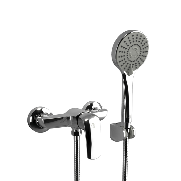 Single handle external shower