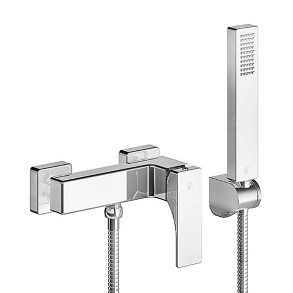 Single handle external shower