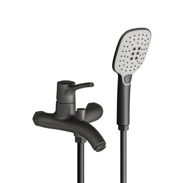 Single shower/both mount mixer, with eccentric couplings with diverter valve.