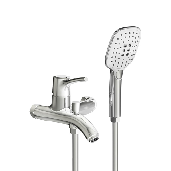 Single shower/both mount mixer, with eccentric couplings with diverter valve.