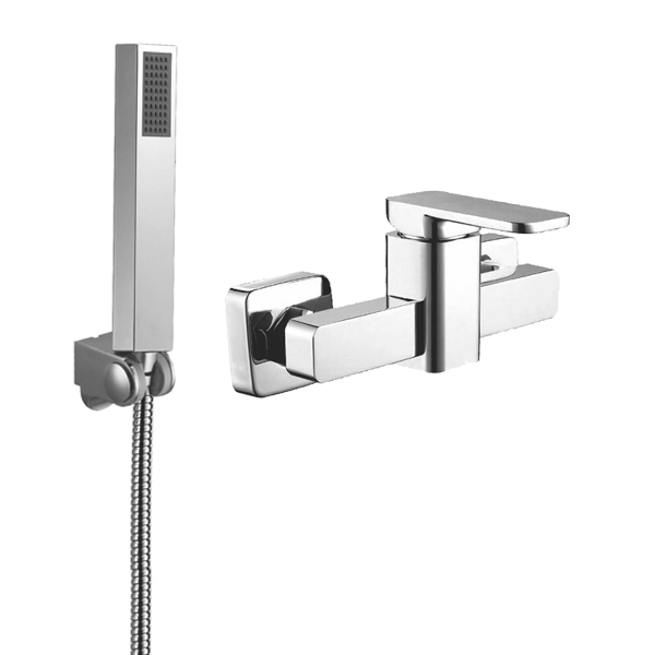 Single handle external shower