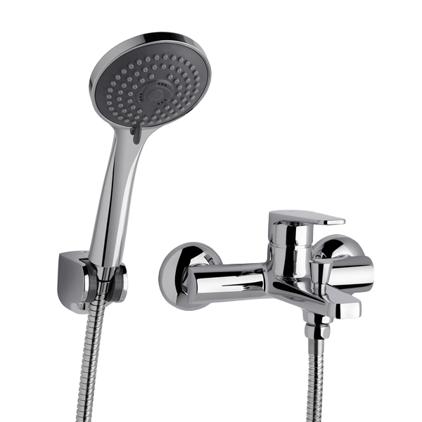 Single handle external shower/tub set