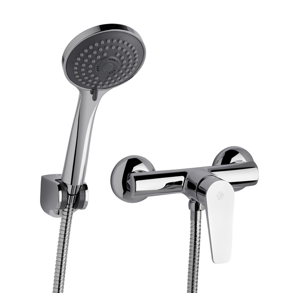 Single handle external shower