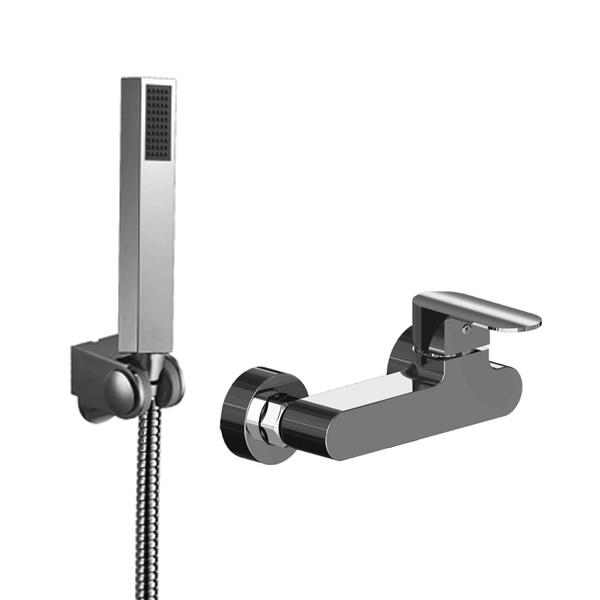 Single handle external shower