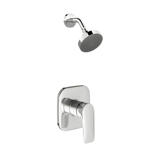 In wall single handle shower mixer