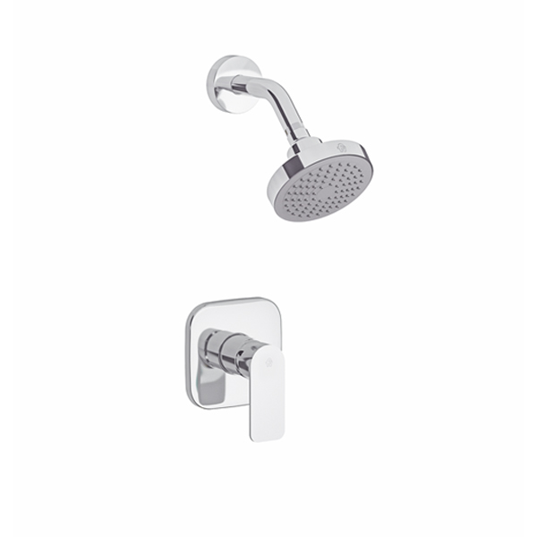 In wall single handle shower mixer