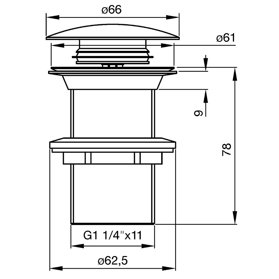 Soft touch lavatory drain