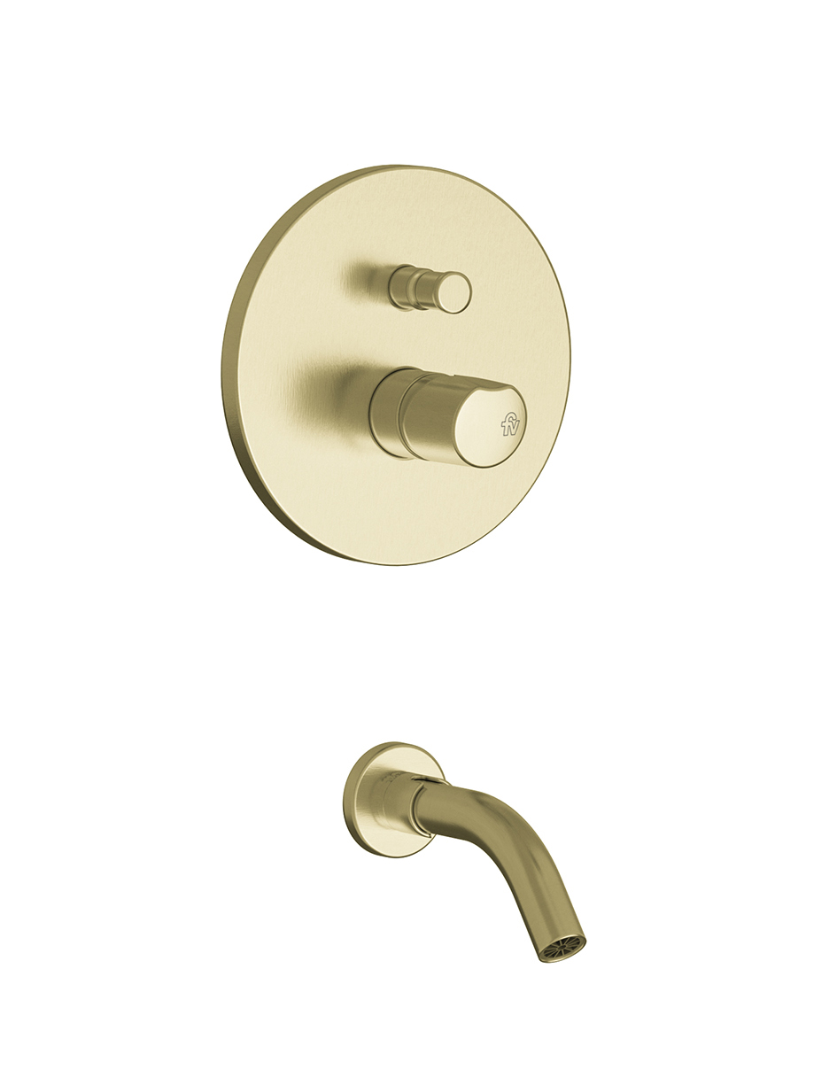Single handle bath/shower set.