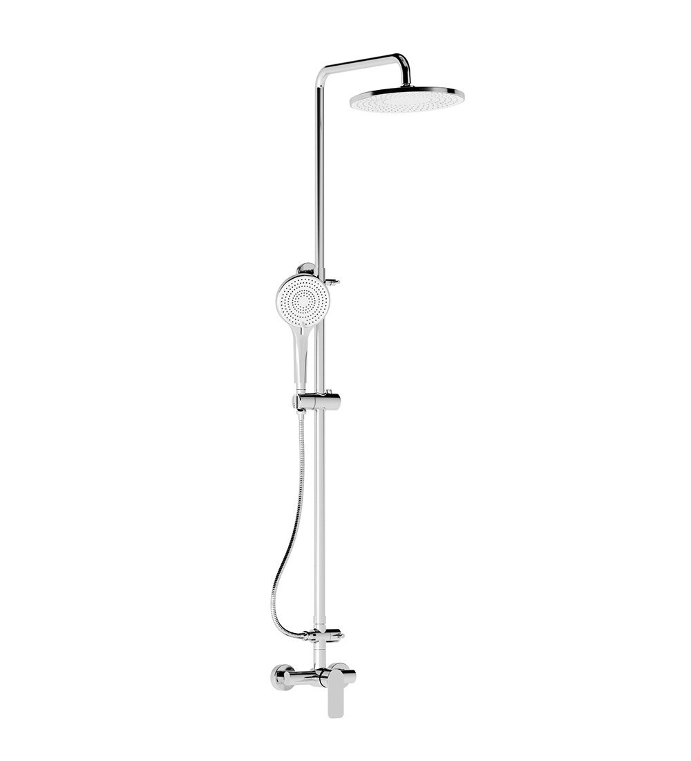Manual and overhead external shower.