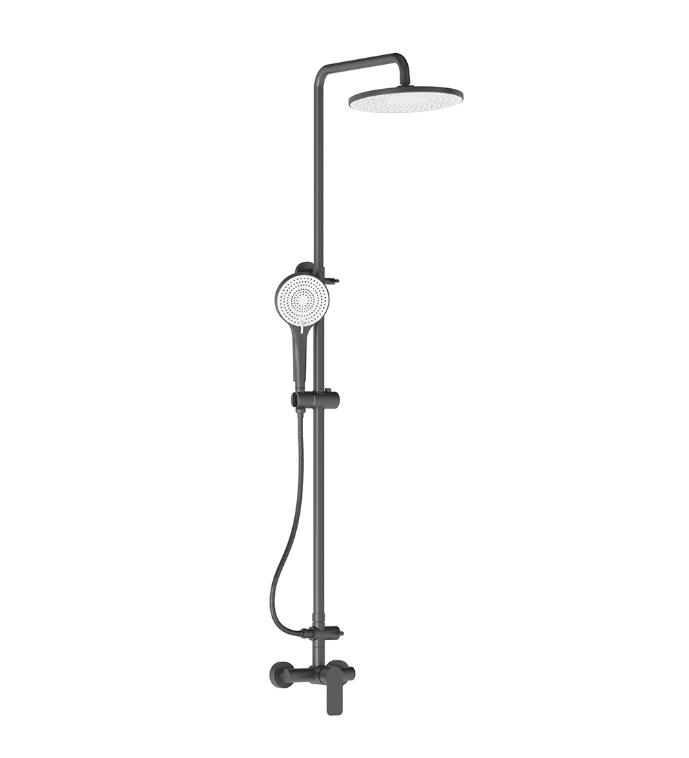 Manual and overhead external shower.