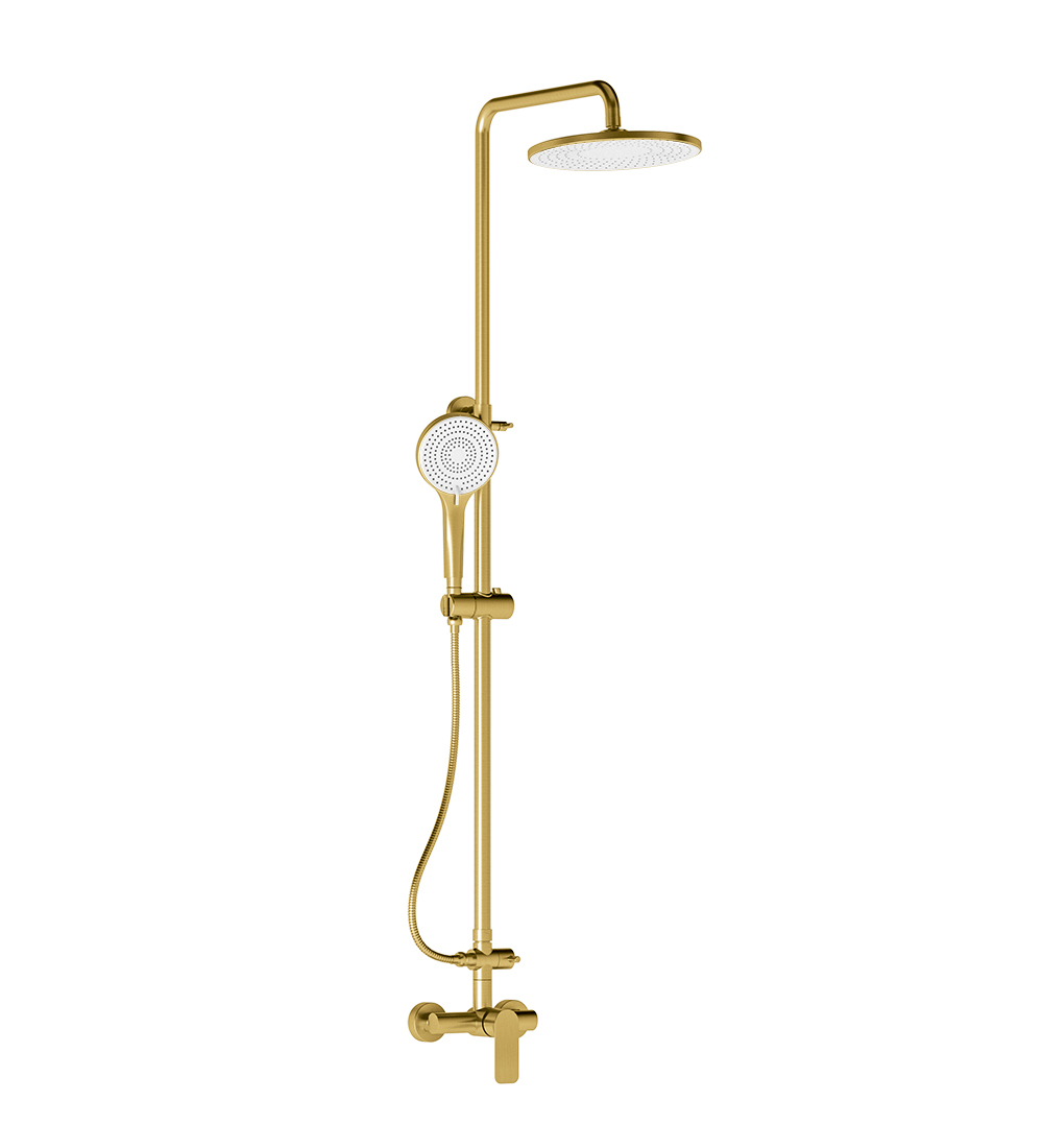 Manual and overhead external shower.