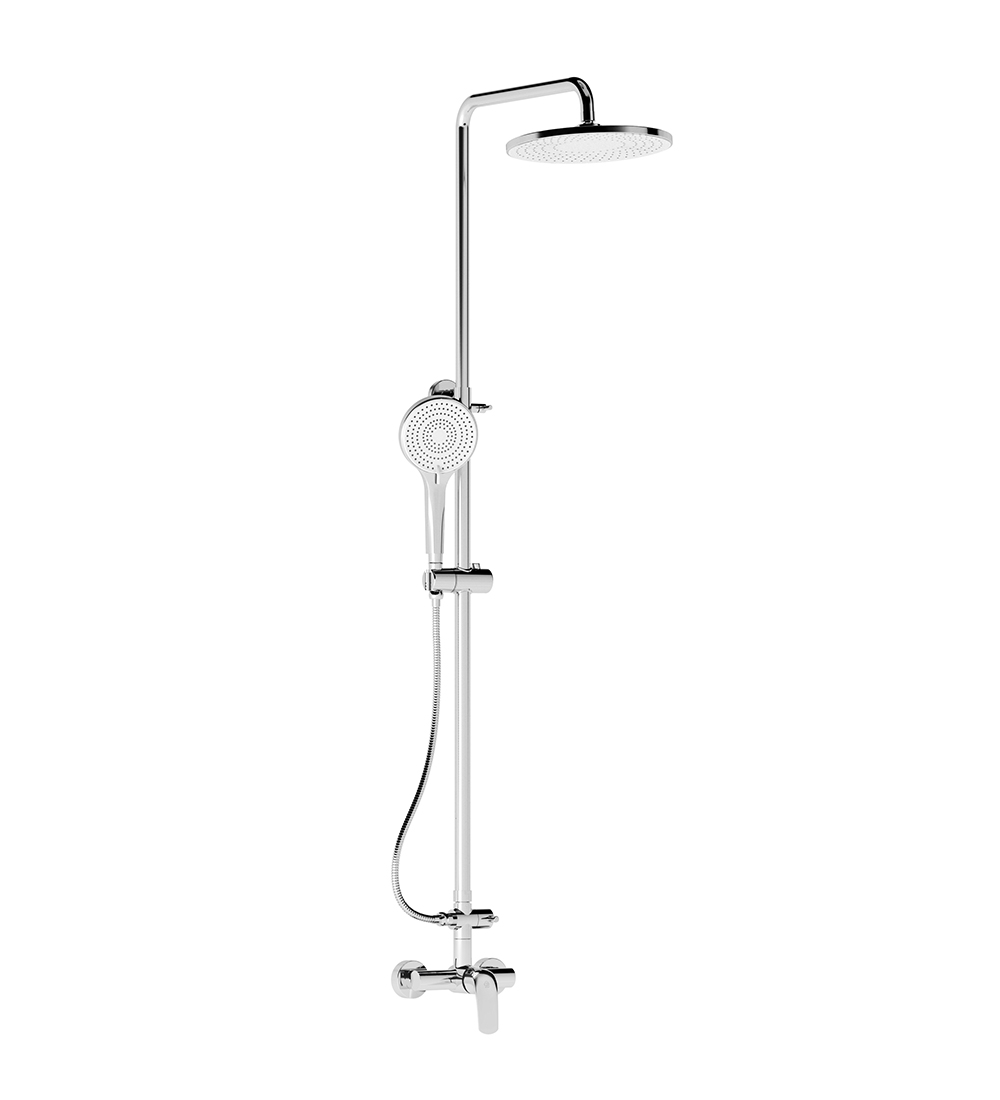 Manual and overhead external shower.