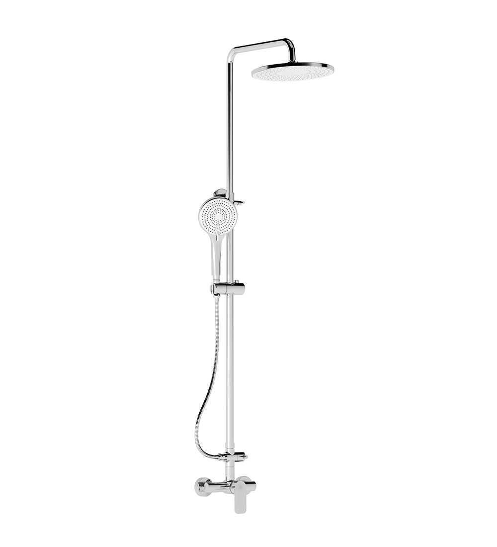 Manual and overhead external shower.