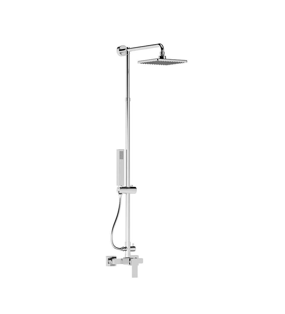 Manual and overhead external shower.