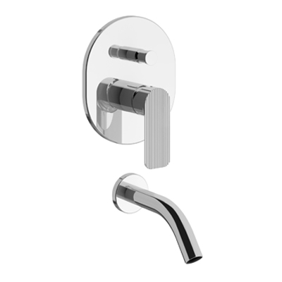 Single handle bath/shower set.