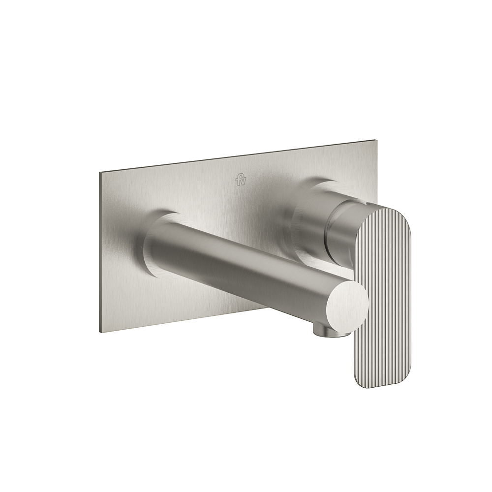 Built-in single handle lavatory set.