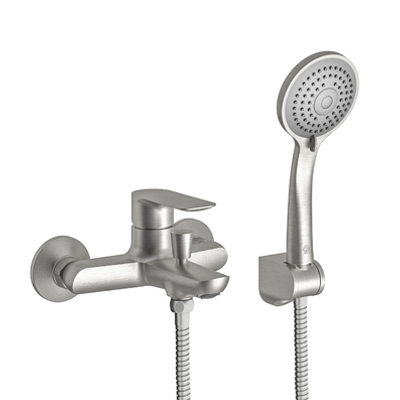 Single handle bath/shower wall mount mixer.