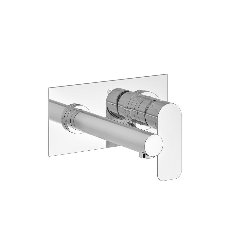 Built-in single handle lavatory set.