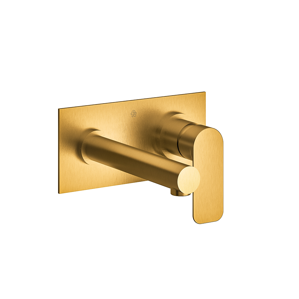 Built-in single handle lavatory set.