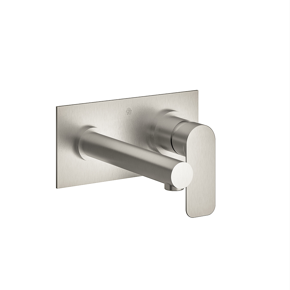 Built-in single handle lavatory set.