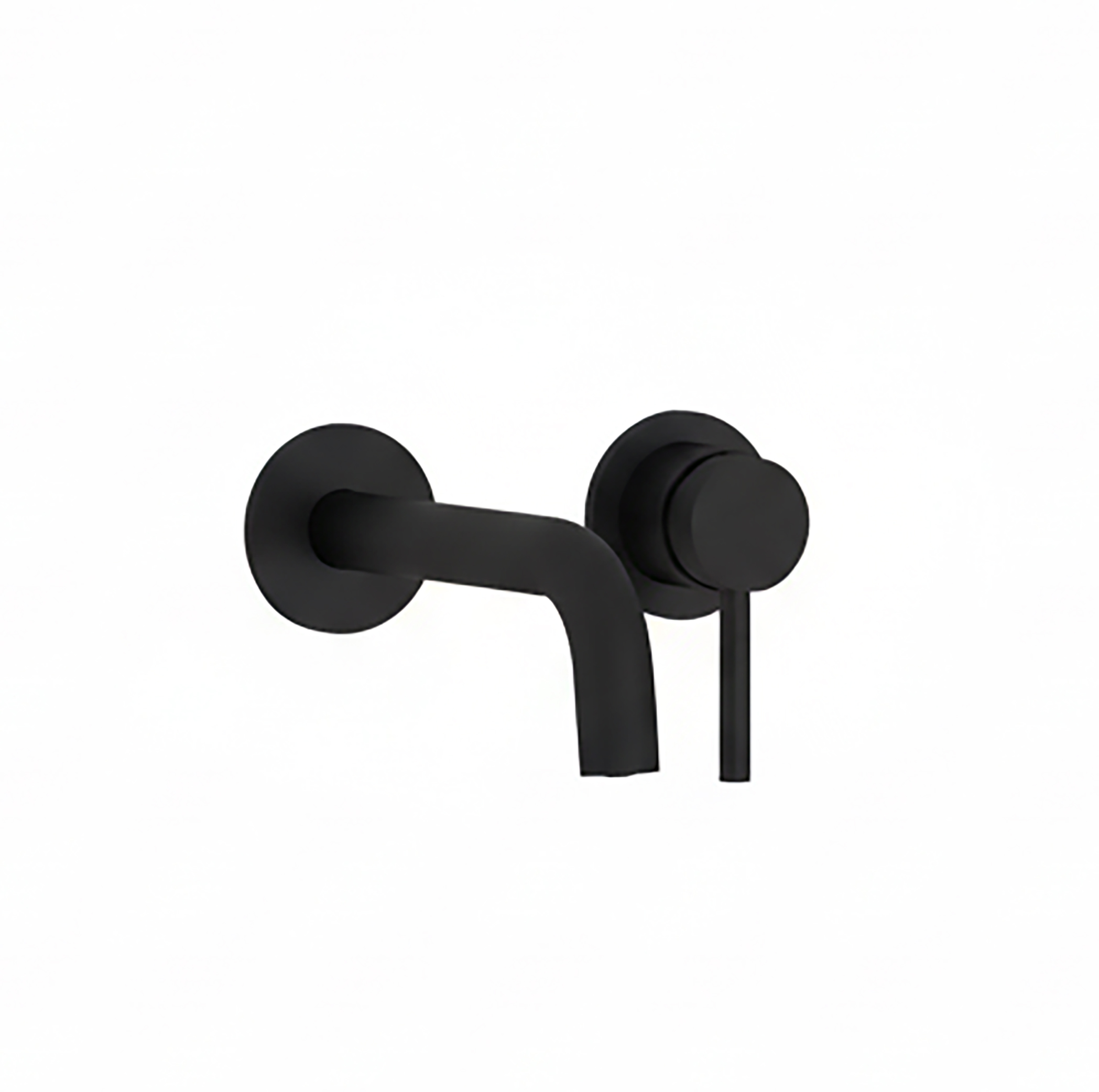 Wall mounted single handle lavatory.