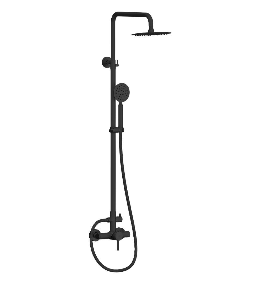 Manual and overhead external shower.