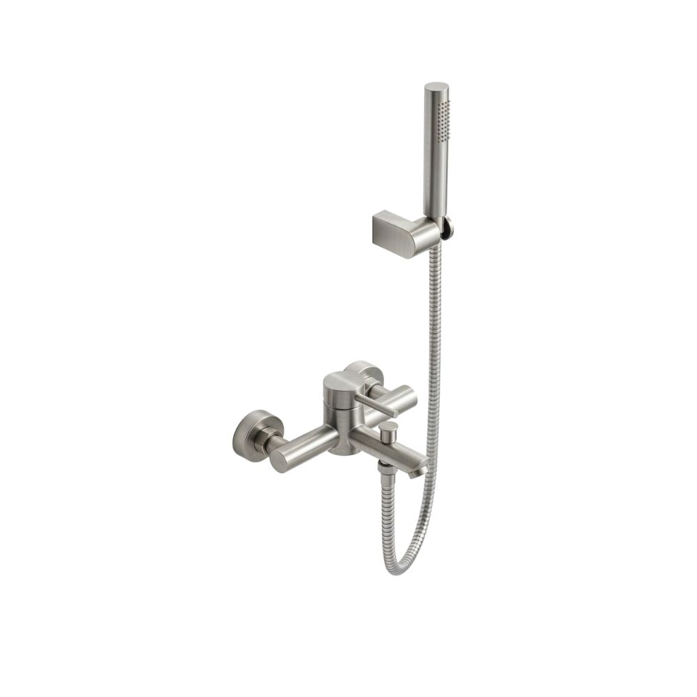 Shower and tub mixer with hand shower.
