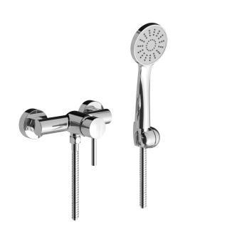 Single handle external shower