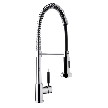 Single handle deck mount kitchen mixer with pullout sprayer