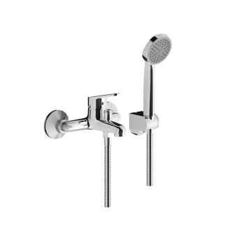 Single shower/bath wall mount mixer