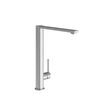 Single handle deck mount mixer, with swivel spout