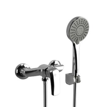 Single handle external shower