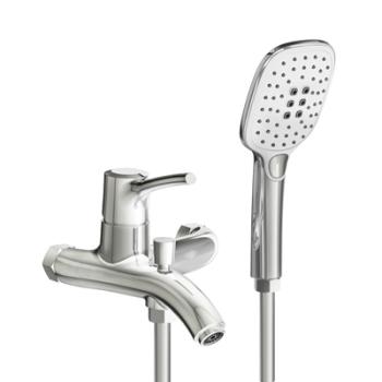 Single shower/both mount mixer, with eccentric couplings with diverter valve.