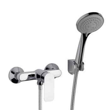 Single handle external shower