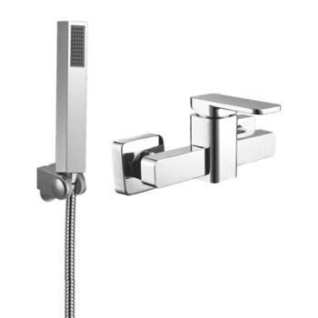 Single handle external shower