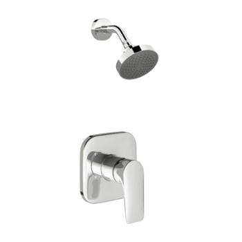 In wall single handle shower mixer