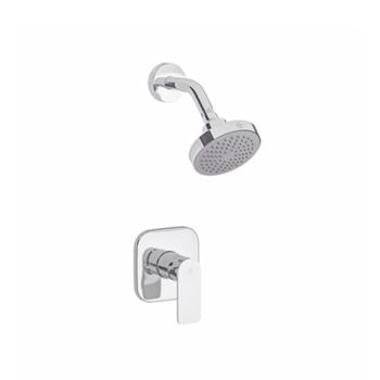 In wall single handle shower mixer