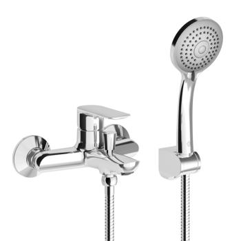 Single handle bath/shower wall mount mixer.