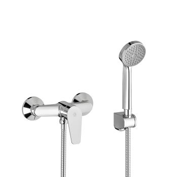 Single handle external shower.