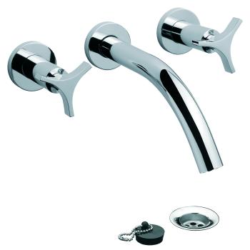 Wall-mounted basin set