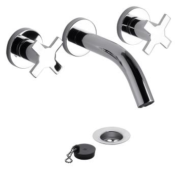 Wall-mounted basin set