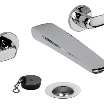 Wall-mounted basin set